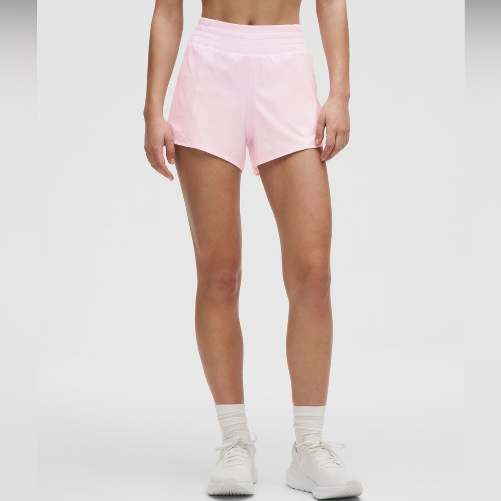 Lululemon hotty hot high rise 4” short - pink organza